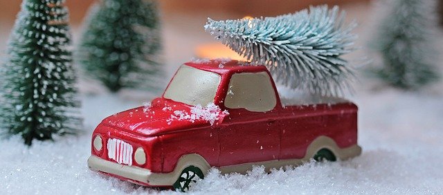 autíčko o vánocích
