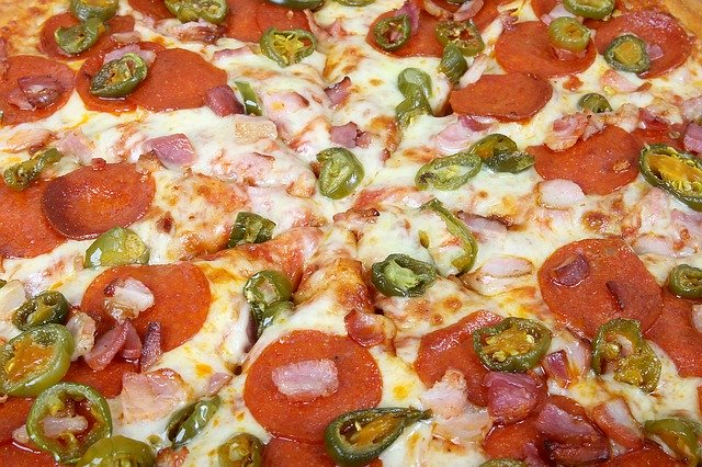 pizza, nezdravé jídlo