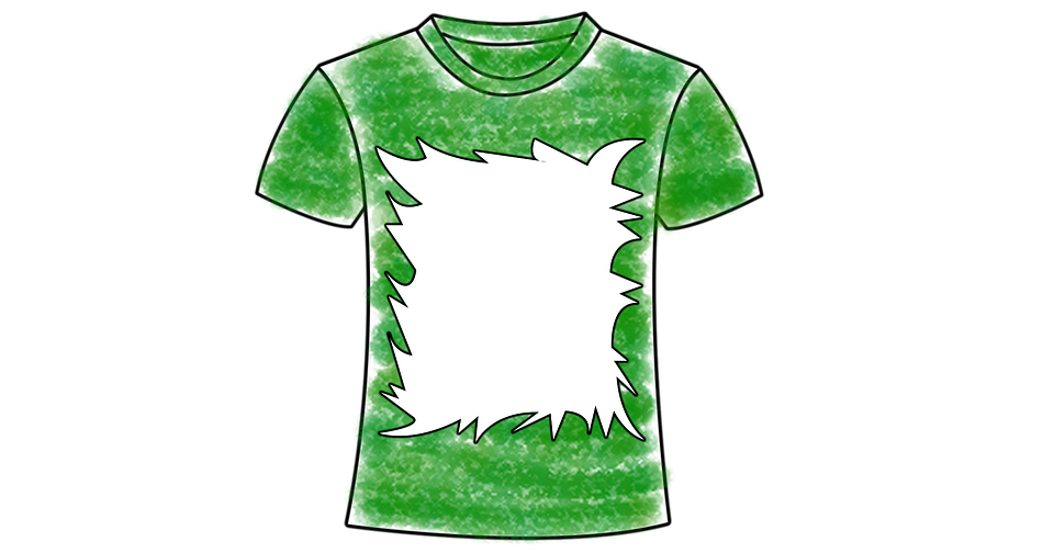 zelené tričko s námětem na tisk